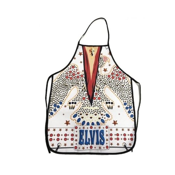 New Elvis Presley Jumpsuit Apron Kitchen Cooking Gift The King Photo Rock & Roll - Picture 3 of 4
